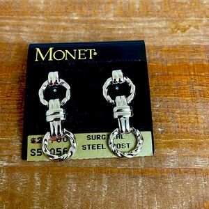NWT on card Vintage Monet Post Earrings